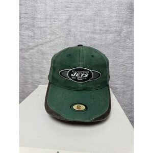 New York Jets Hat Adjustable Green Hook and Loop Vtg 90s Sports‎ Specialities